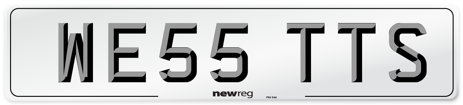 WE55 TTS Number Plate from New Reg